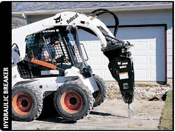 Rental store for breaker attachment loader in Seattle, Shoreline WA, Greenlake WA, Lake City WA, Greater Seattle metro