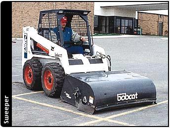 Rental store for sweeper attachment for bobcat in Seattle, Shoreline WA, Greenlake WA, Lake City WA, Greater Seattle metro