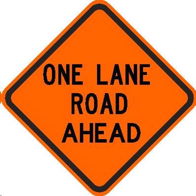 Rental store for sign one lane ahead in Seattle, Shoreline WA, Greenlake WA, Lake City WA, Greater Seattle metro