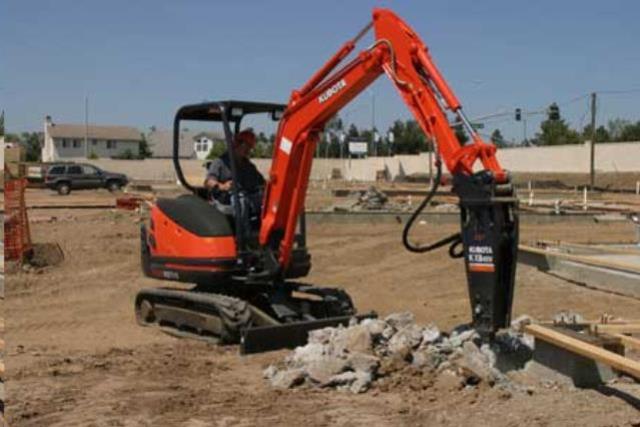 Rental store for excavator and breaker 10 foot kubota u35 in Seattle, Shoreline WA, Greenlake WA, Lake City WA, Greater Seattle metro