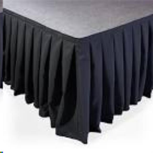 Rental store for skirting for stage 15 foot x 12 inch black in Seattle, Shoreline WA, Greenlake WA, Lake City WA, Greater Seattle metro