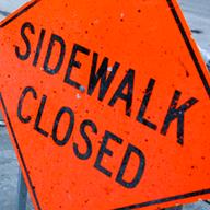 Where to find sign sidewalk closed in Seattle